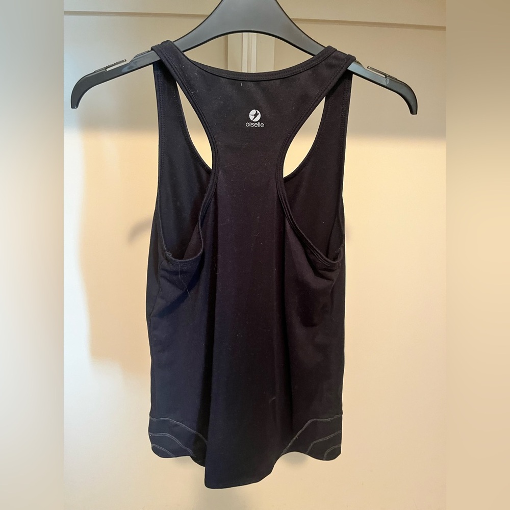 Oiselle Black Tank Top Classic Sleeveless Design - Picture 2 of 4